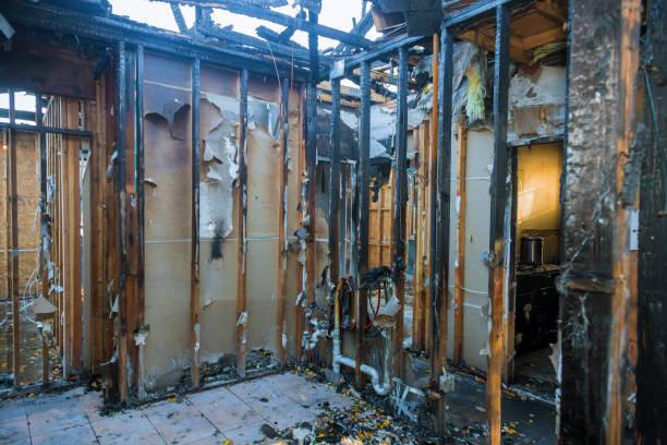 Professional Fire Damage Restoration technician working in Cooksville, MD